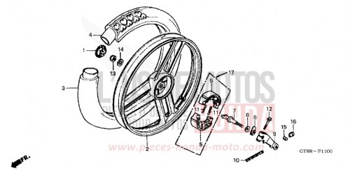 ROUE ARRIERE (1) PK50MR de 1994